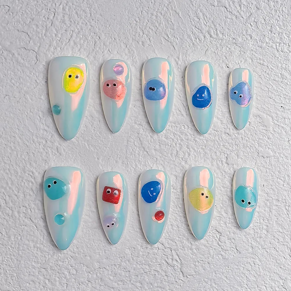 Hand Painted Press On Nails