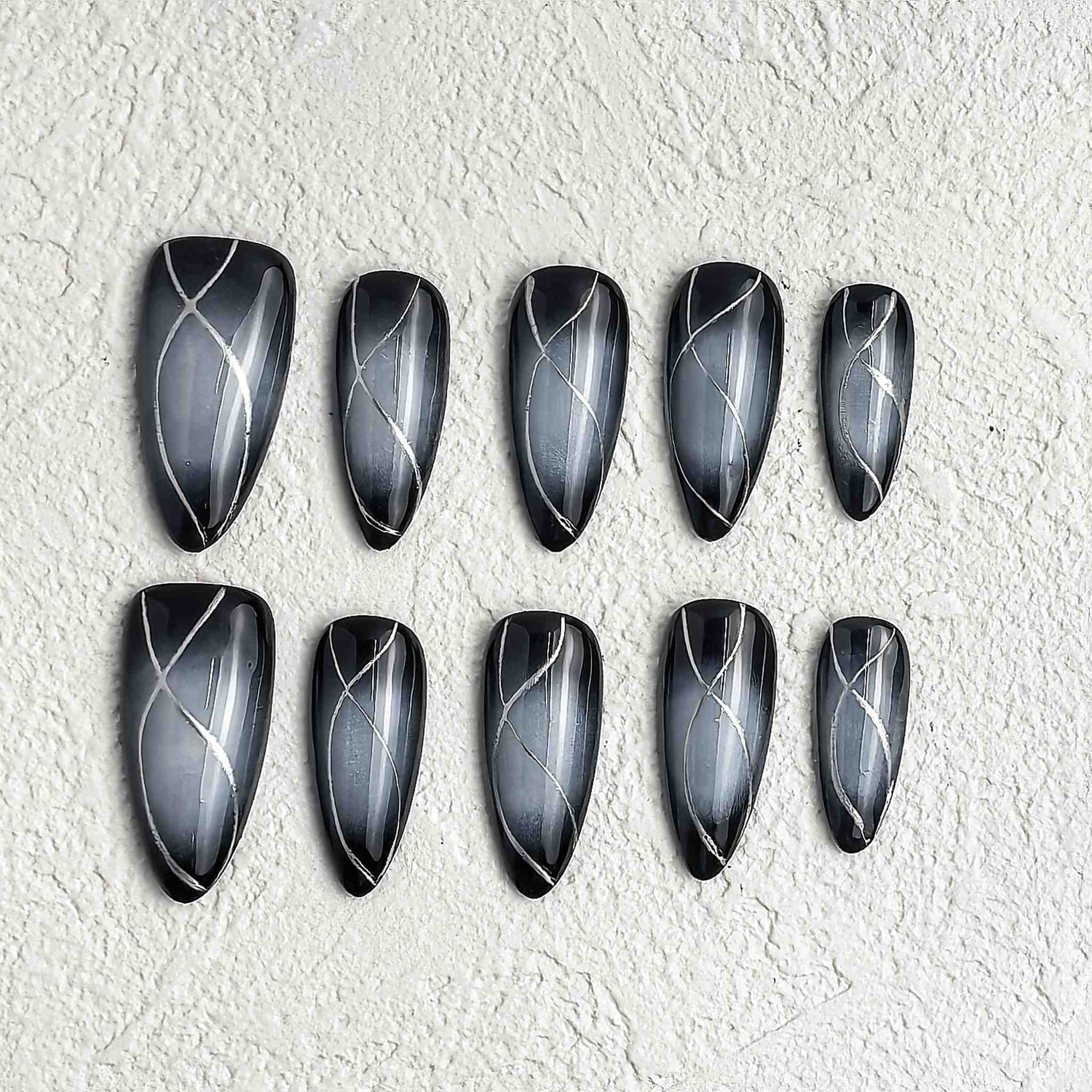 Liquid Metallic Press On Nails