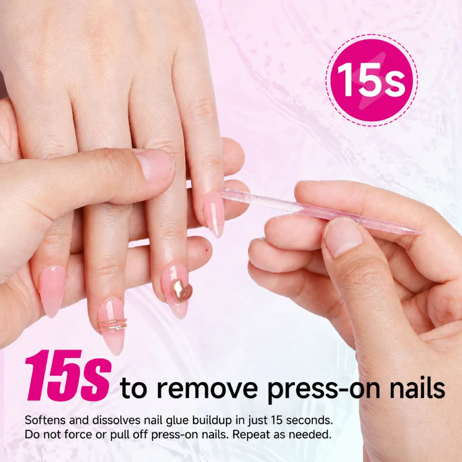 Easy-spray nail glue remover used to remove press-on nails at home
